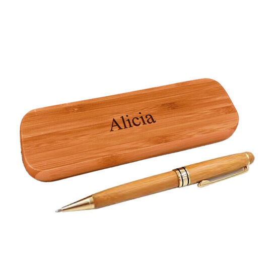 Personalized Wood Box with Pen
